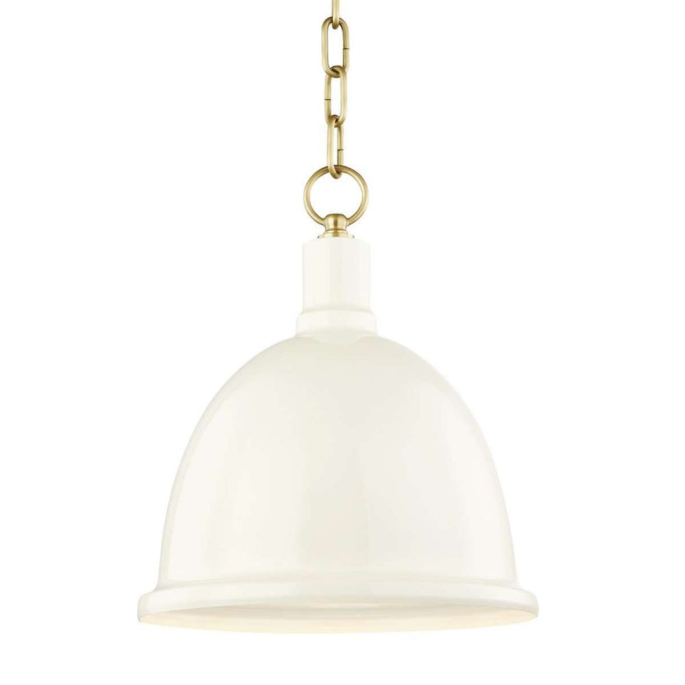 Blair 1 Light Small Pendant-Mitzi-HVL-H238701S-AGB/CR-PendantsWhite-1-France and Son