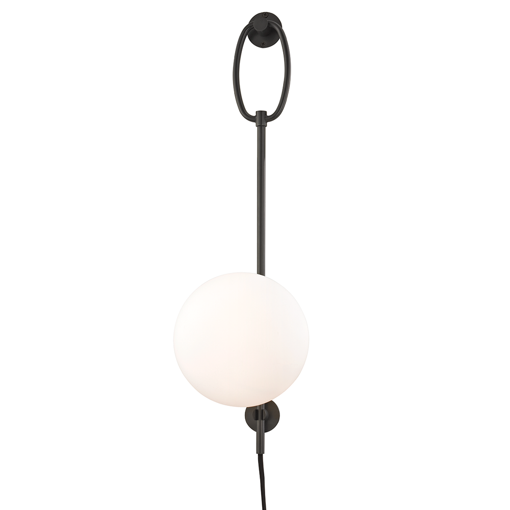 Gina 1 Light Wall Scone With Plug-Mitzi-HVL-HL290101-OB-Outdoor Wall SconcesOld Bronze-2-France and Son