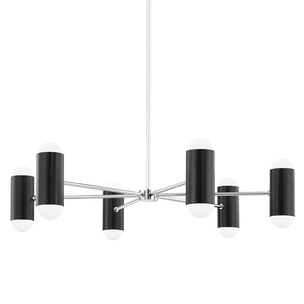 Kira 12 Light Chandelier-Mitzi-HVL-H484812-PN/SBK-ChandeliersPolished Nickel/Soft Black-2-France and Son