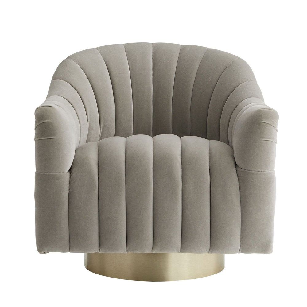 Lounge Chairs Zane Chair Flint Velvet Champagne Swivel