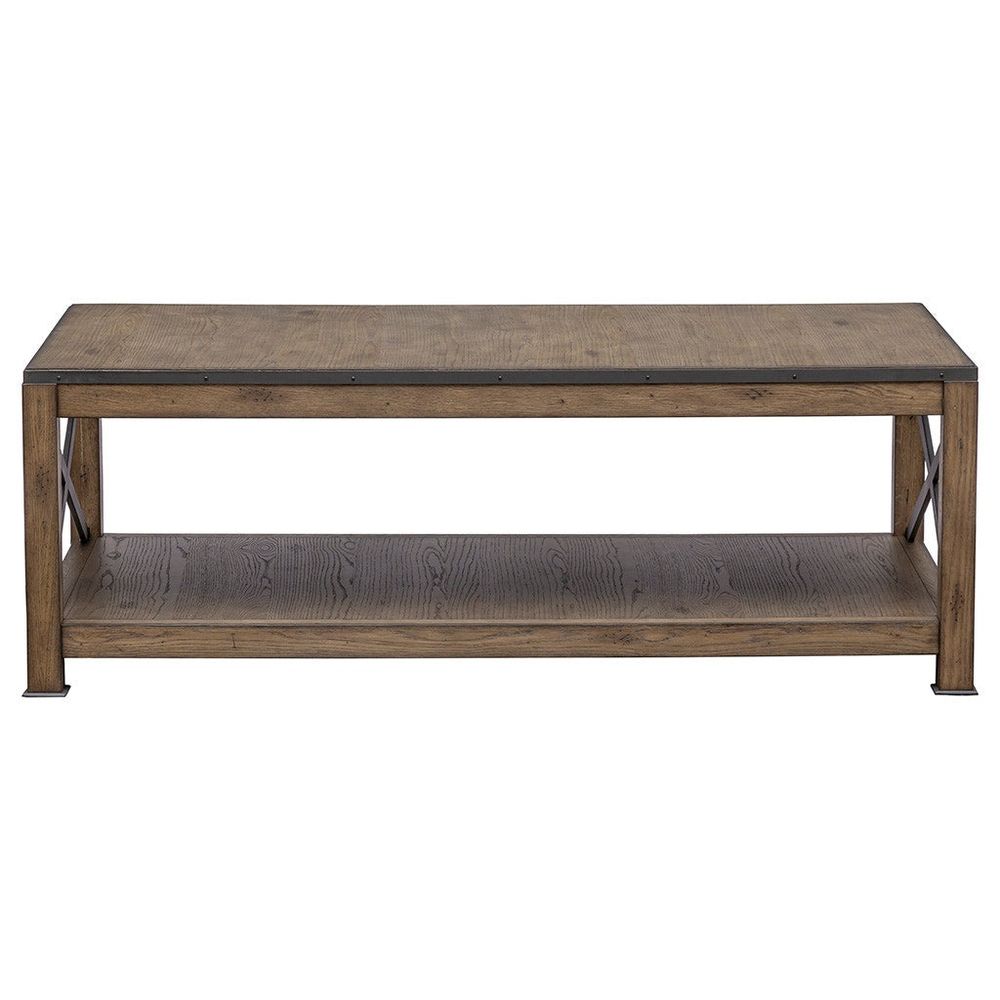 Coffee Tables Arcadian Rectangular Cocktail Table - Burnished Oak - White Oak Solids & Metal