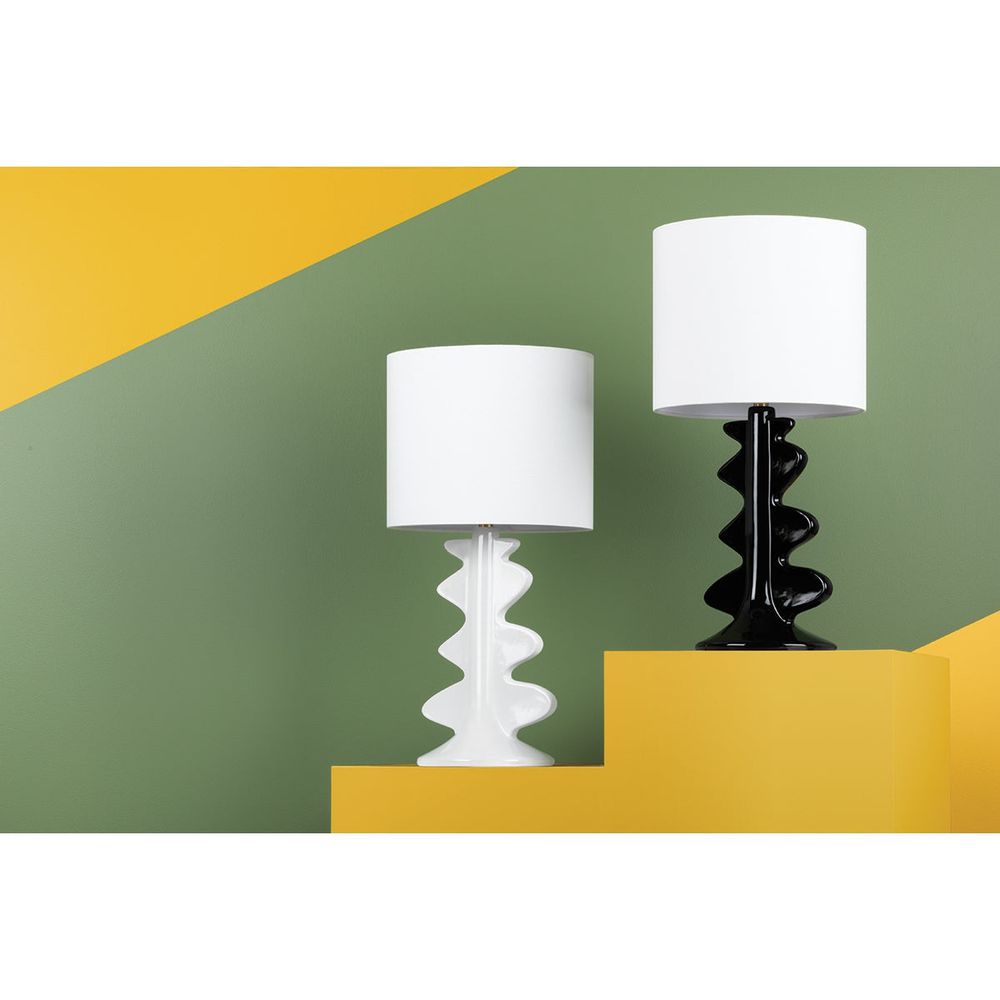 Liwa 1 Light Table Lamp-Mitzi-HVL-HL684201-AGB/CGB-Table LampsCeramic Gloss Black-2-France and Son