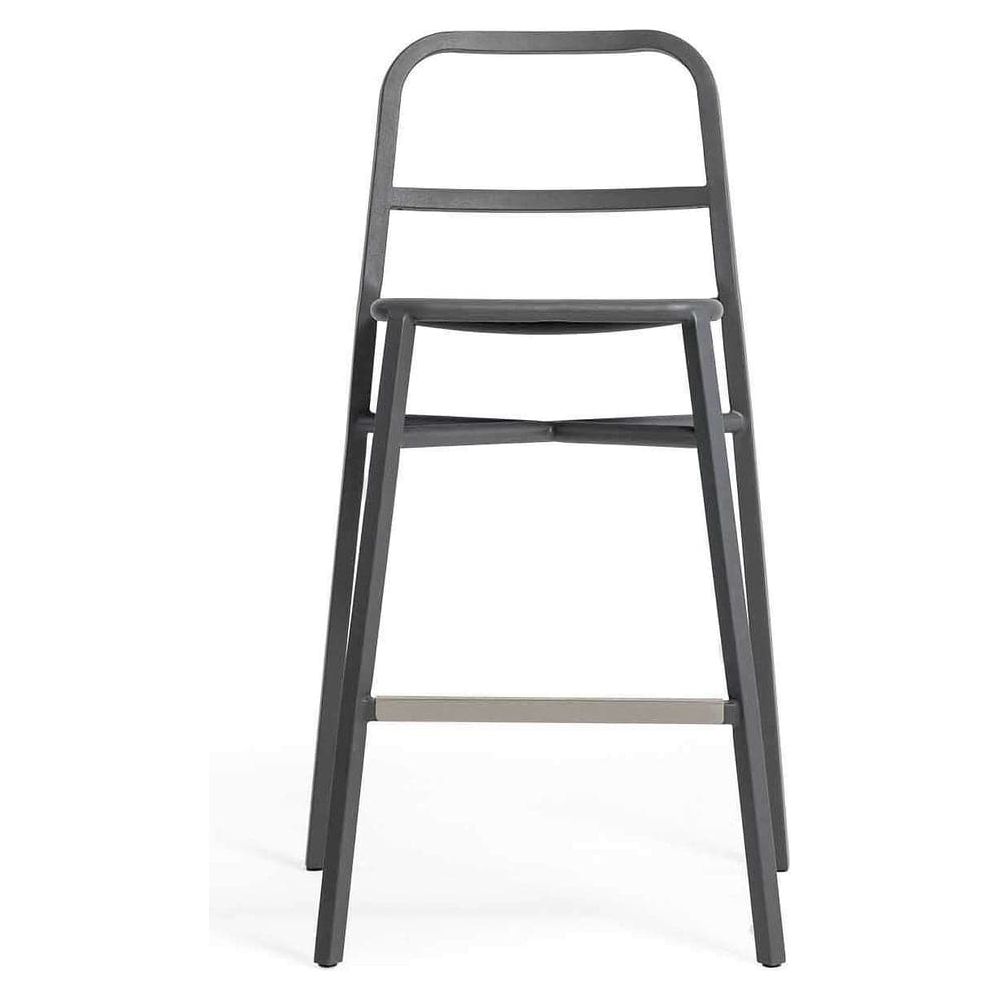 Cosimo Hollow Back Bar Stool-France & Son-FEB4606DGREYD-Bar Stools-1-France and Son