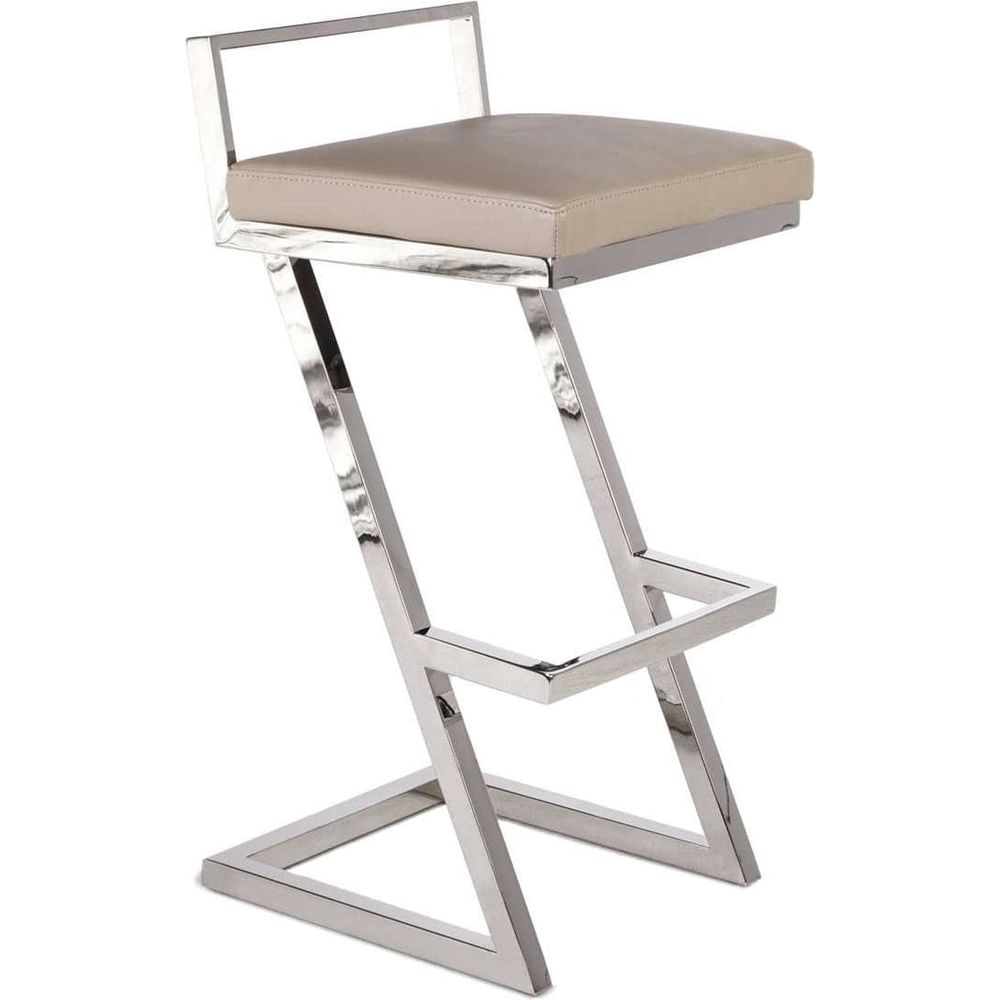 Mid-Century Modern Trott Bar Stool - Taupe