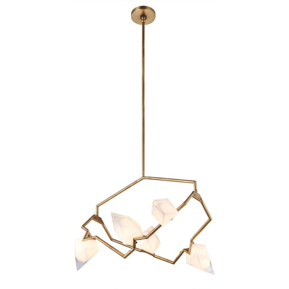 Modern Geode Chandelier-France & Son-LM9195PBRS-Chandeliers-1-France and Son
