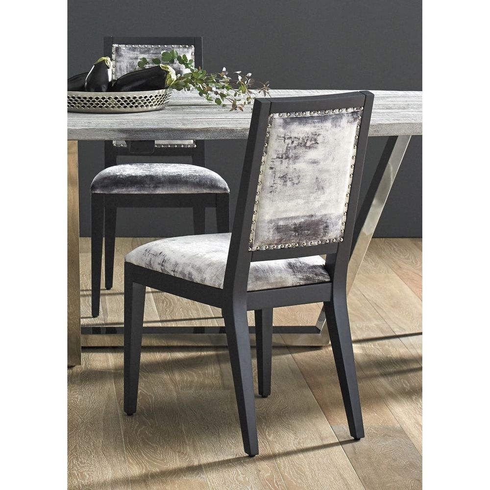 Mesmerize Dining Chair Mist Gray - Gray Wooden Legs-Phillips Collection-PHIL-PH81457-Dining Chairs-7-France and Son