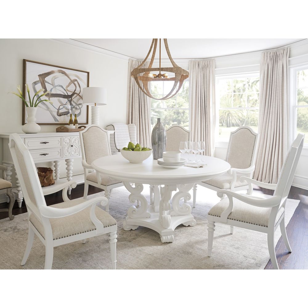 Dining Tables Modena Round Dining Table - Polo Mallet White