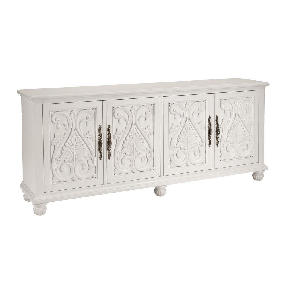 TV Stands & Media Consoles Catalonia Media Console - Polo Mallet White