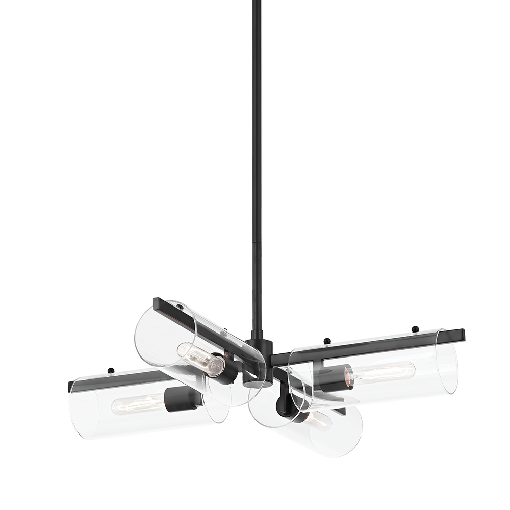 Ariel 4 Light Chandelier-Mitzi-HVL-H326804-SBK-ChandeliersSoft Black-5-France and Son