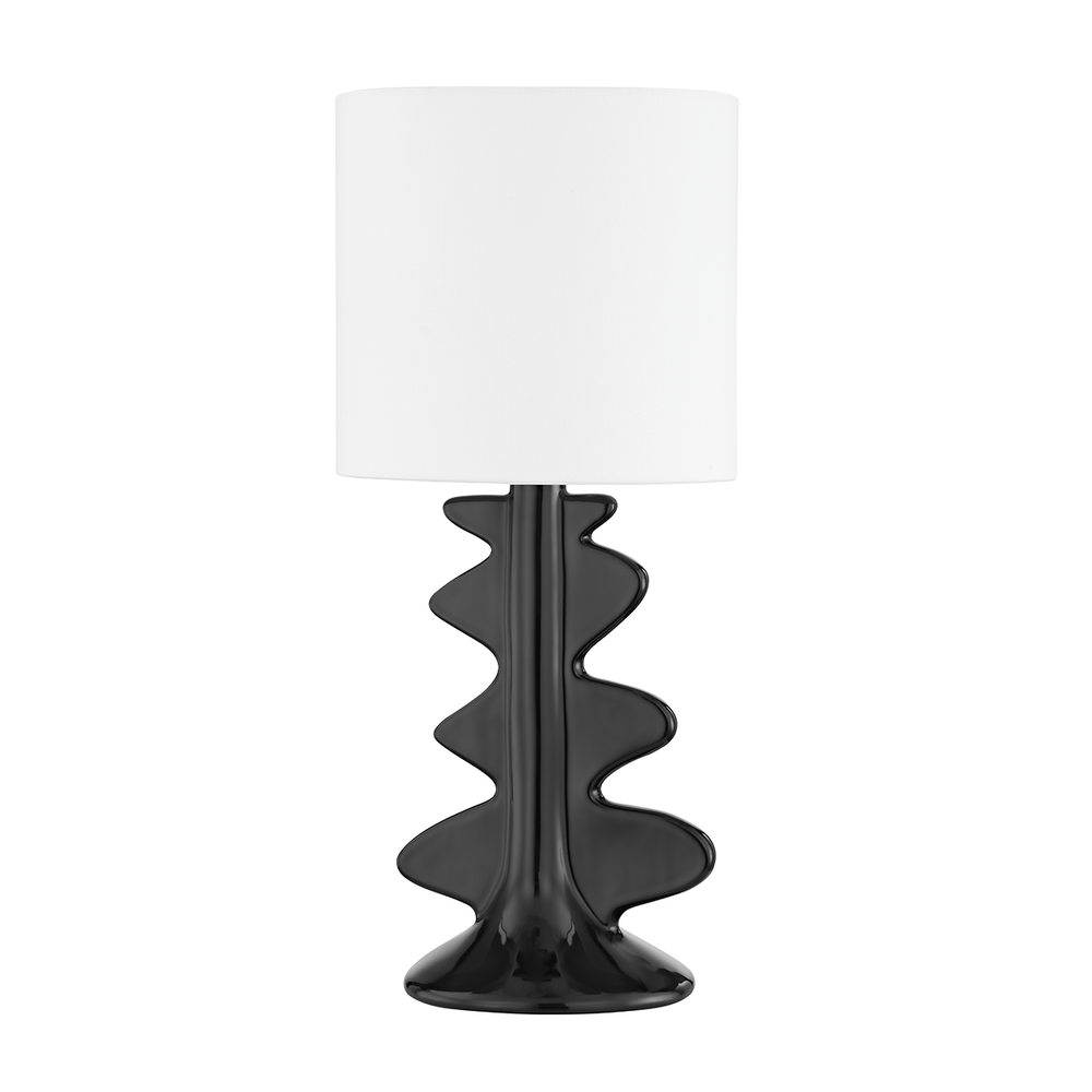 Liwa 1 Light Table Lamp-Mitzi-HVL-HL684201-AGB/CGB-Table LampsCeramic Gloss Black-1-France and Son