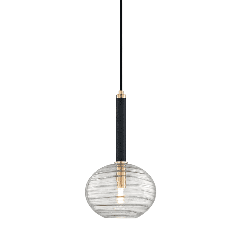 Breton 1 Light Pendant-Hudson Valley-HVL-2410-AGB-PendantsAged Brass-1-France and Son