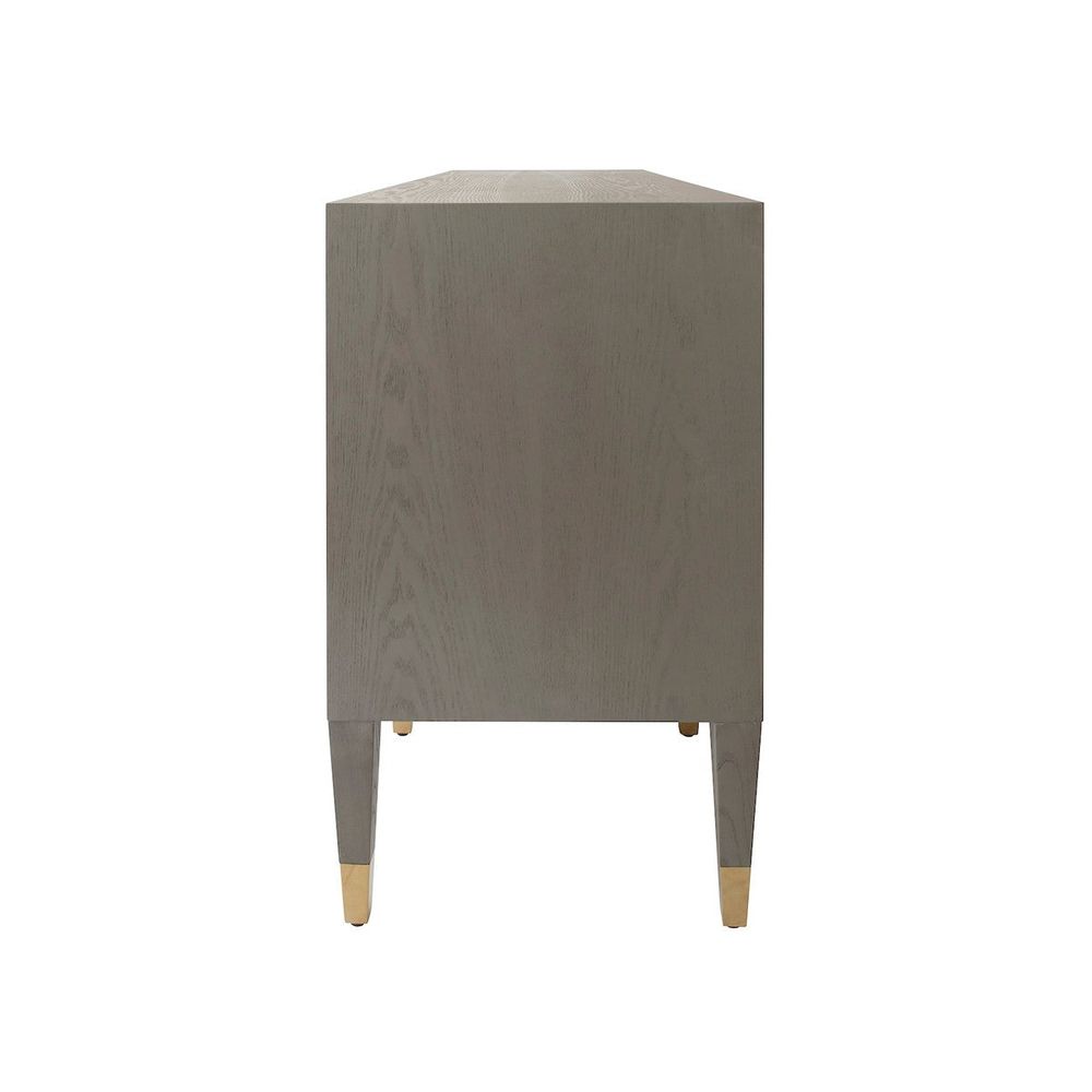 Sideboards & Credenzas Amherst - Buffet With Brass Foot Caps And Acrylic Hardware In Smoke Grey Oak