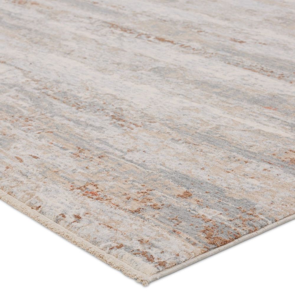 Runners Khalid Abstract Tan/ Cream Runner Rug (3'X10')