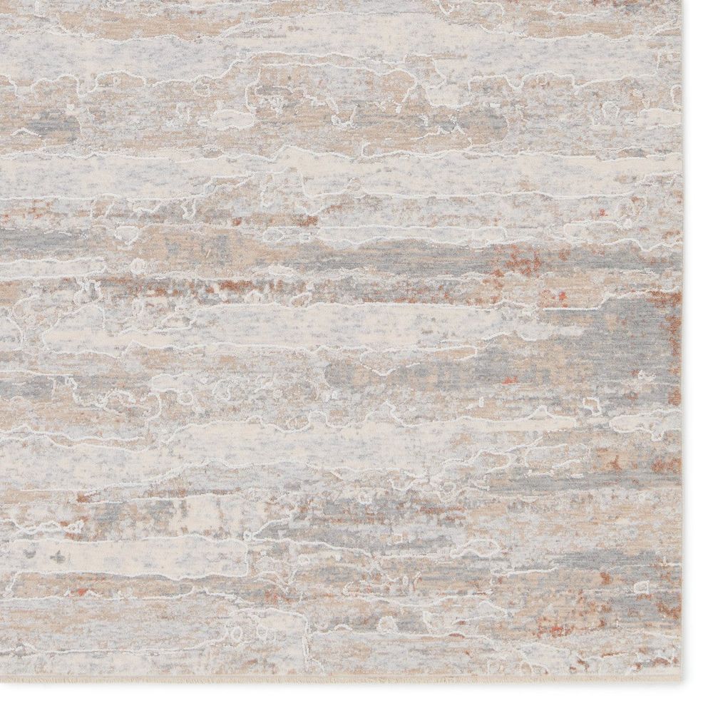 Runners Khalid Abstract Tan/ Cream Runner Rug (3'X10')