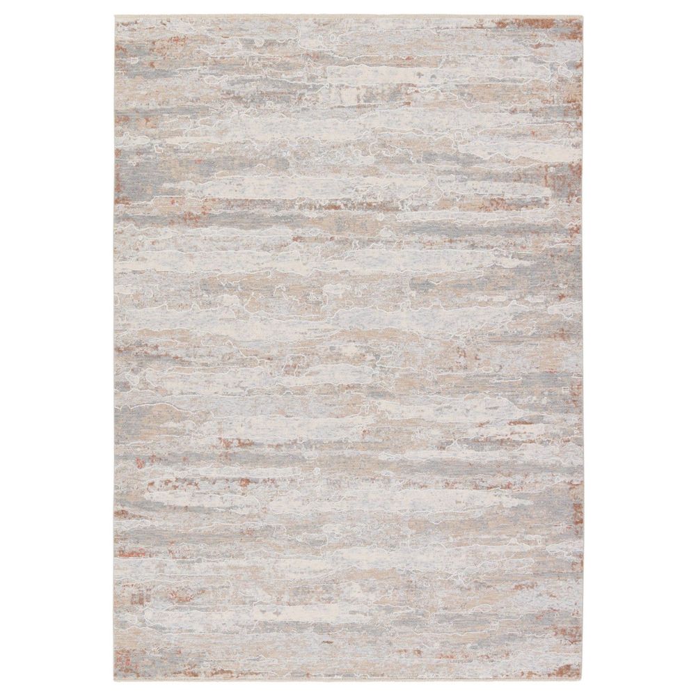 Runners Khalid Abstract Tan/ Cream Runner Rug (3'X10')