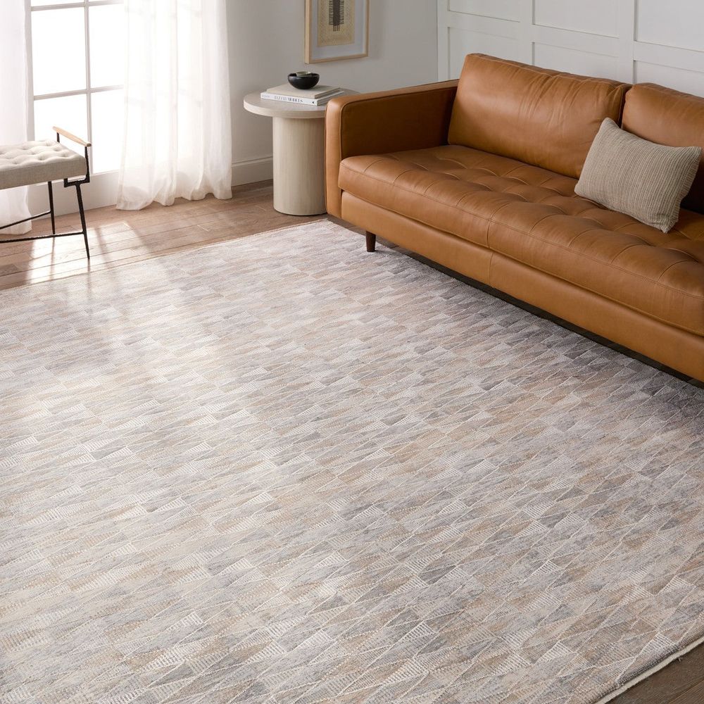 Tenzin Trellis Tan/ Gray Runner Rug (3'X10')