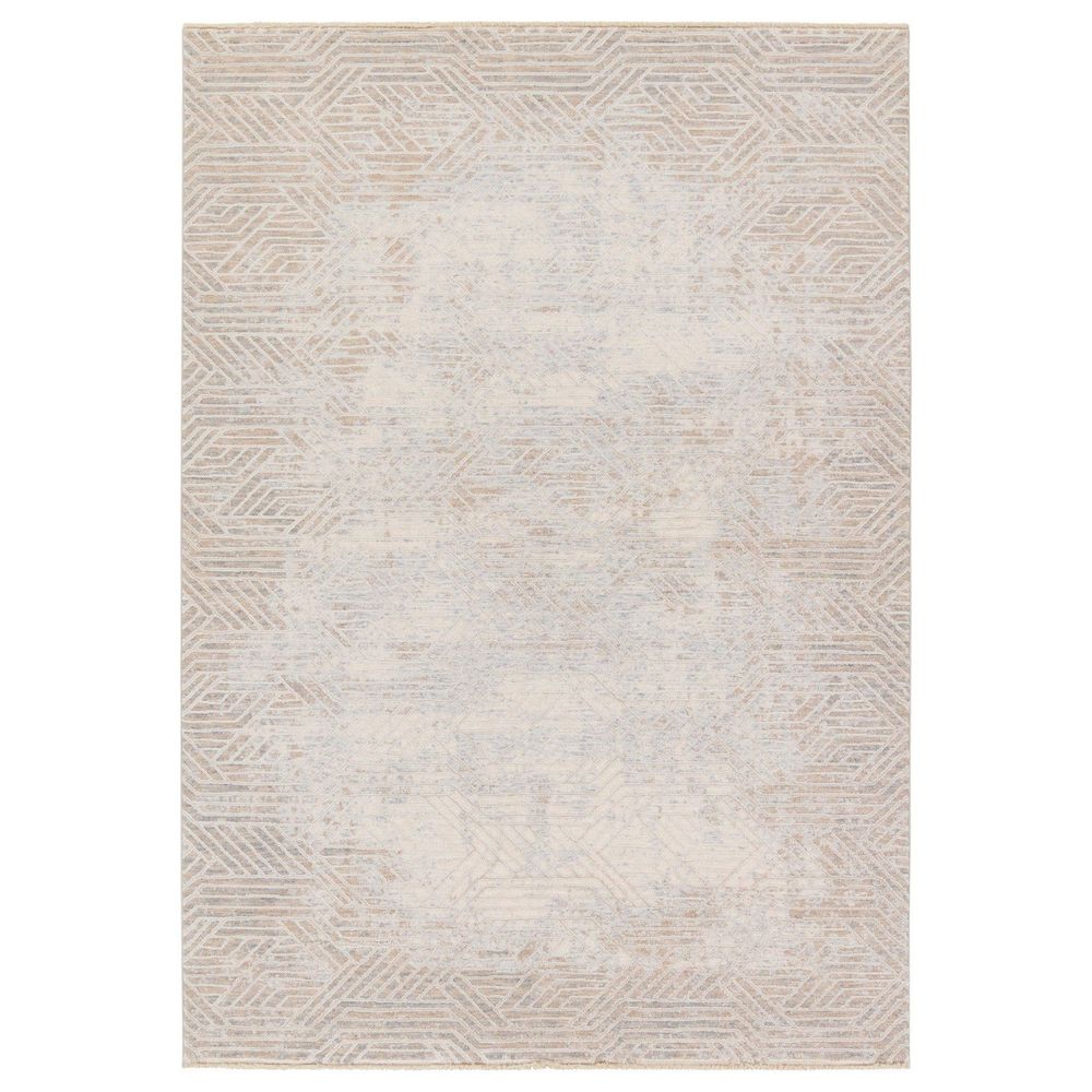 Runners Genevieve Geometric Tan/ Gray Runner Rug (3'X10')