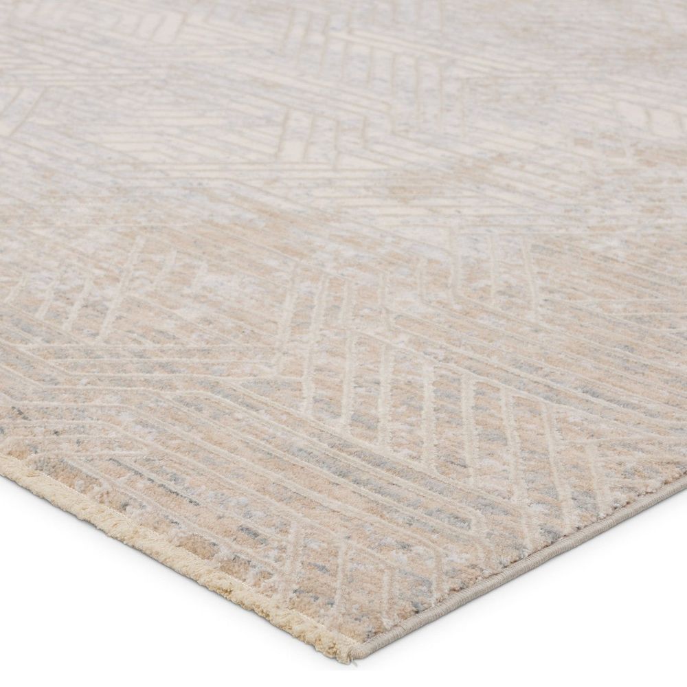 Runners Genevieve Geometric Tan/ Gray Runner Rug (3'X10')