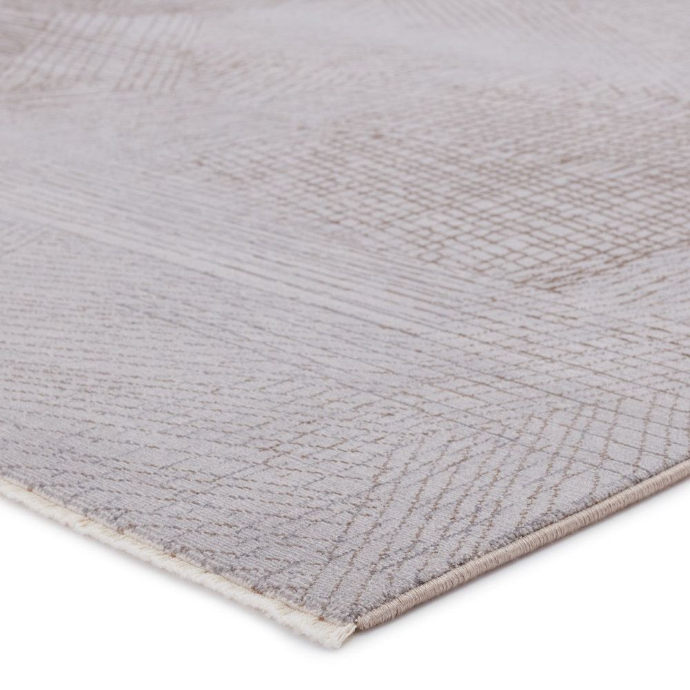Mingan Geometric Gray/ Taupe Runner Rug (2'6"X8')