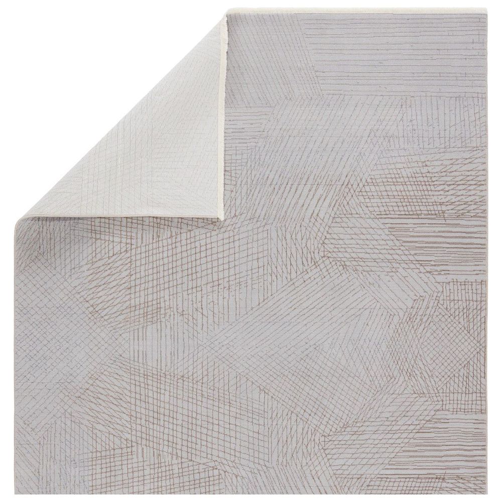 Mingan Geometric Gray/ Taupe Runner Rug (2'6"X8')