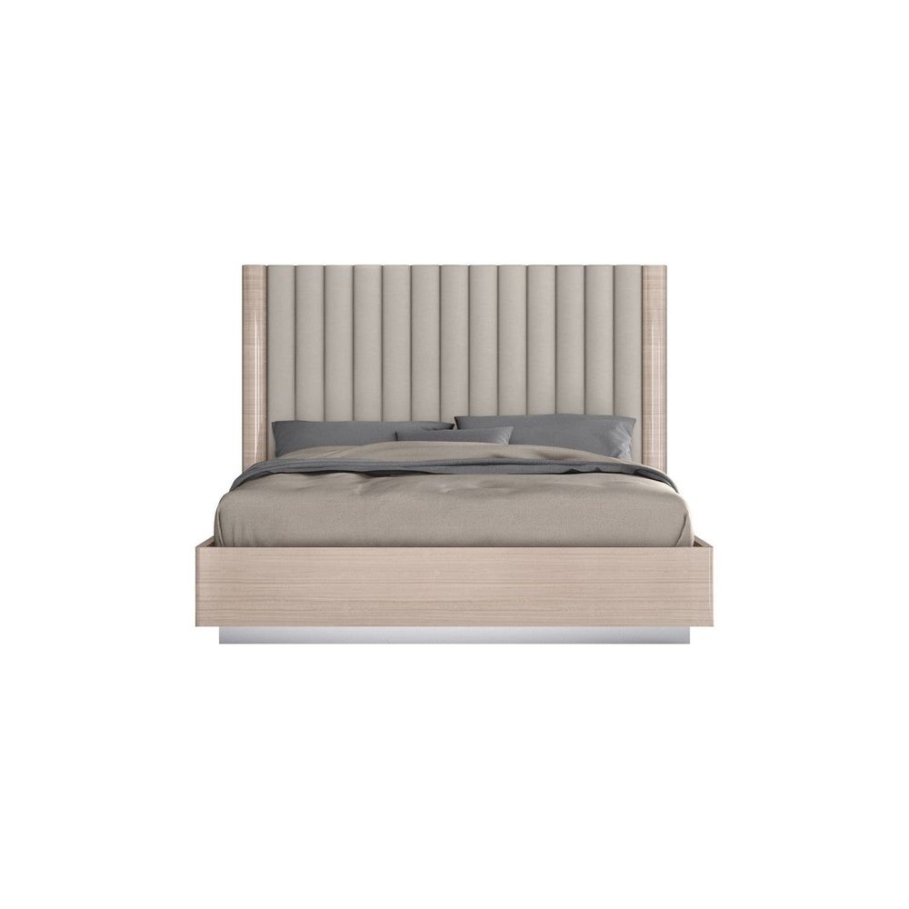 Waves Bed-Whiteline Modern Living-WHITELINE-BQ1753-BEI/BEI-BedsQueen-6-France and Son