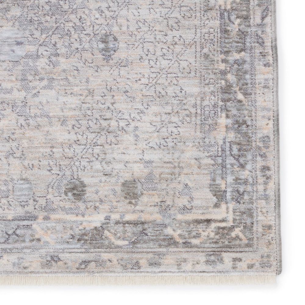 Rugs Aalto Floral Light Gray/ Beige Area Rug (9'X12')