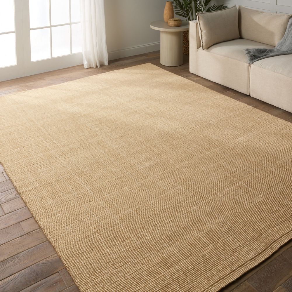 Amara Natural Solid Beige Runner Rug (3'X10')