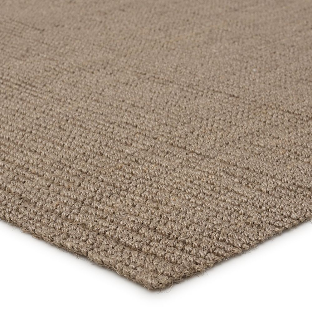 Amara Natural Solid Taupe Runner Rug (3'X10')
