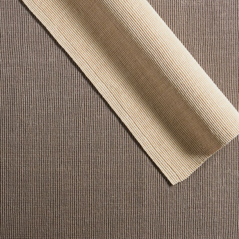 Amara Natural Solid Taupe Runner Rug (3'X10')