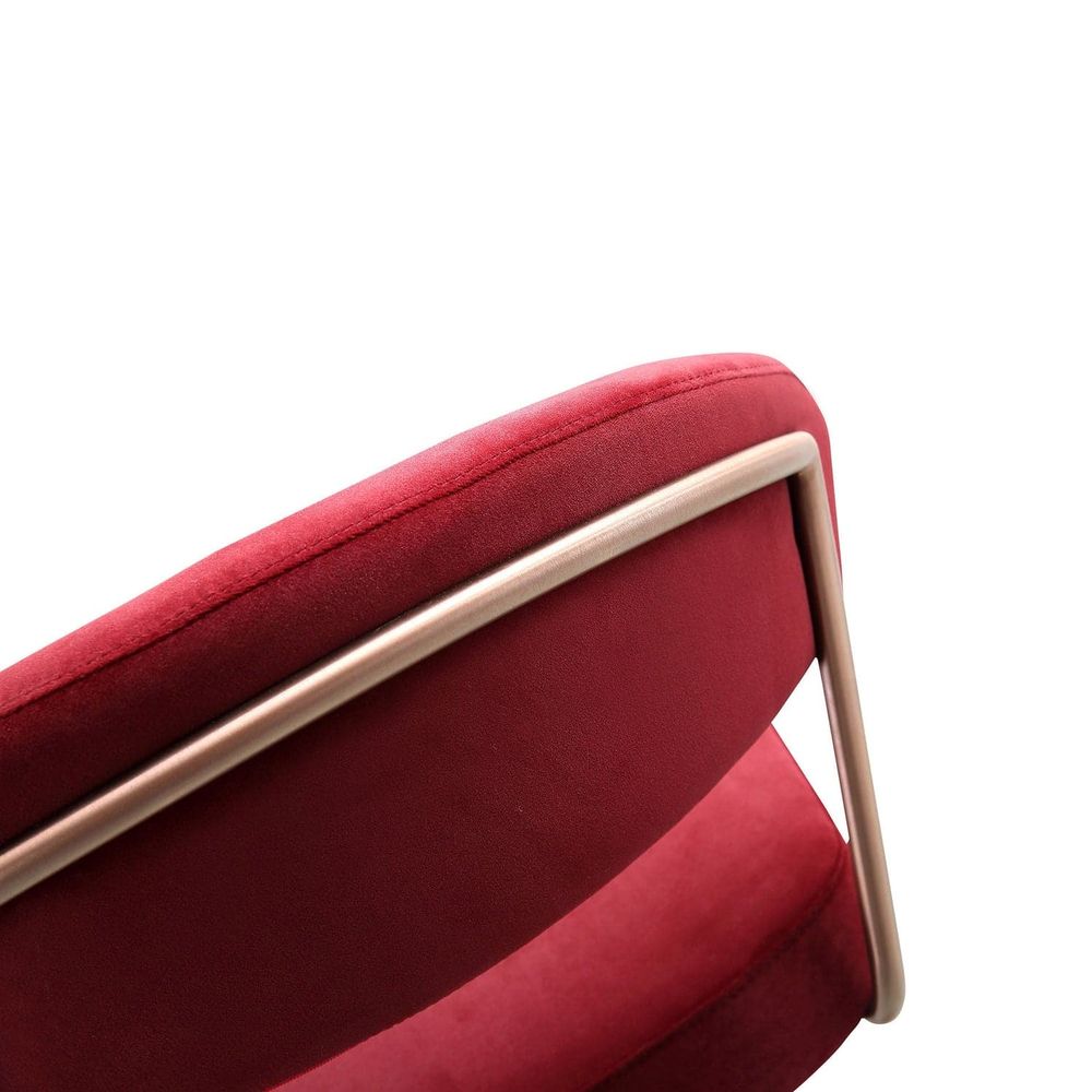 Nova Barstool-Whiteline Modern Living-WHITELINE-BS1720F-RGLD/RED-Bar StoolsRed/Rose Gold-7-France and Son