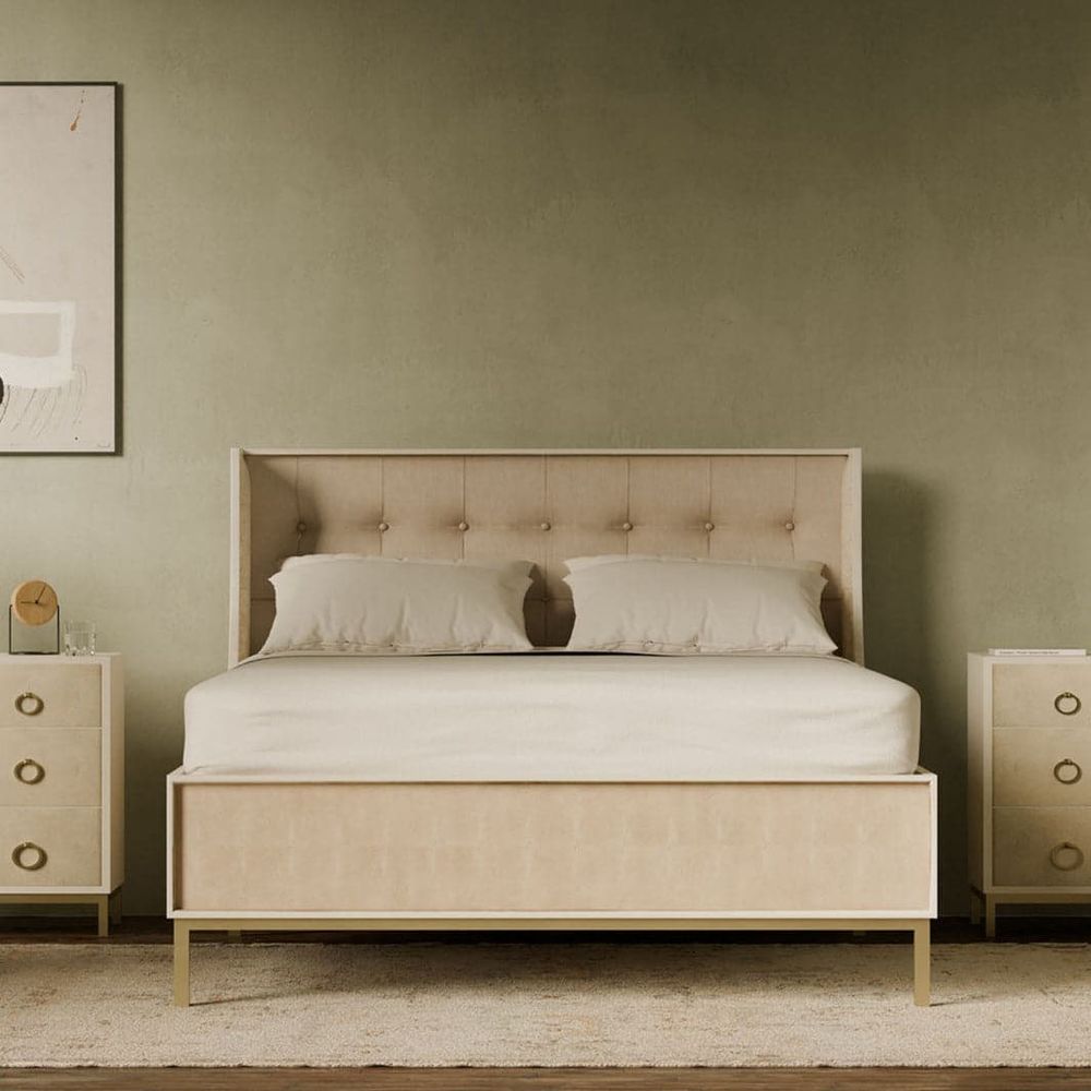 Amanda Shagreen Bed by Sonder-Sonder-FIB3036-BedsQueen-2-France and Son