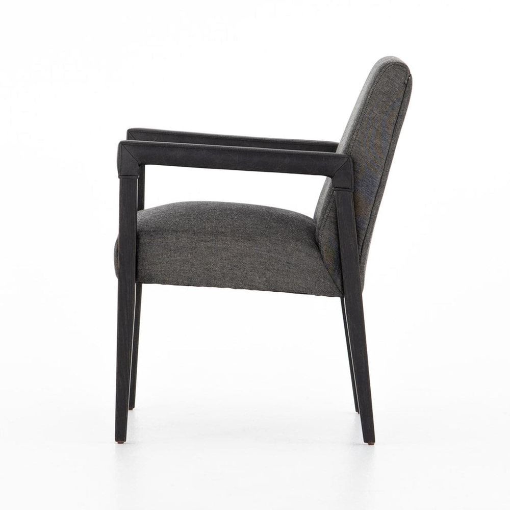 Reuben Dining Chair - Durango Smoke with Black Frame - Open Box
