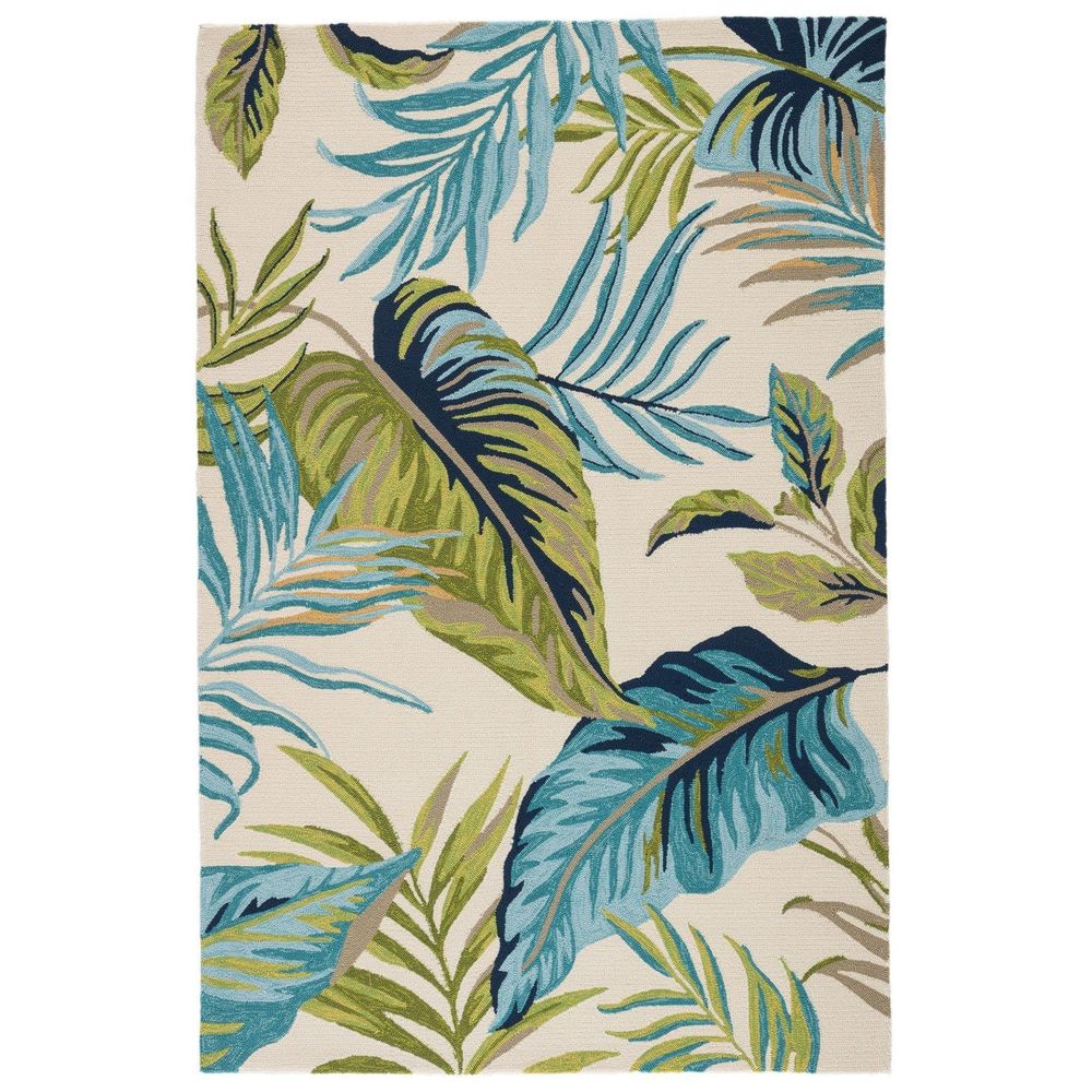 Vesta Floral Blue/ Green Runner Rug (2'6"X8')
