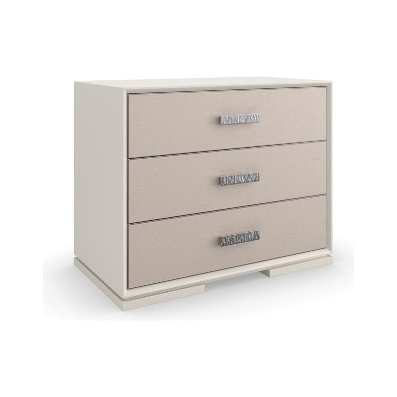 Nightstands Hope Nightstand - Off White, Silver