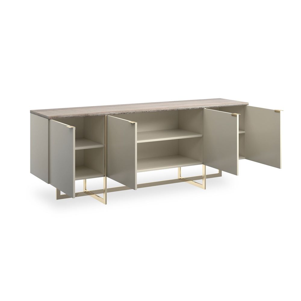 TV Stands & Media Consoles Postcard Media - White, Gold