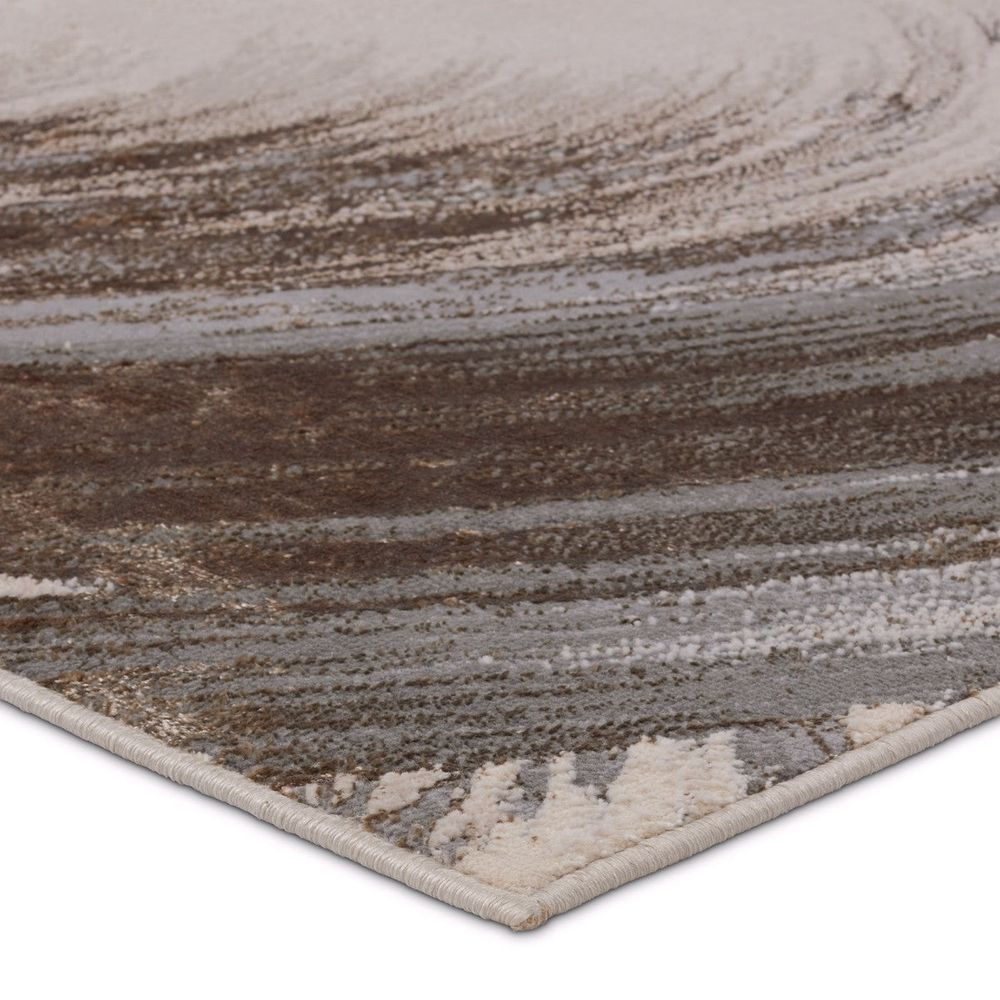 Runners Stellan Abstract Gray/ Brown Runner Rug (2'2"X8')