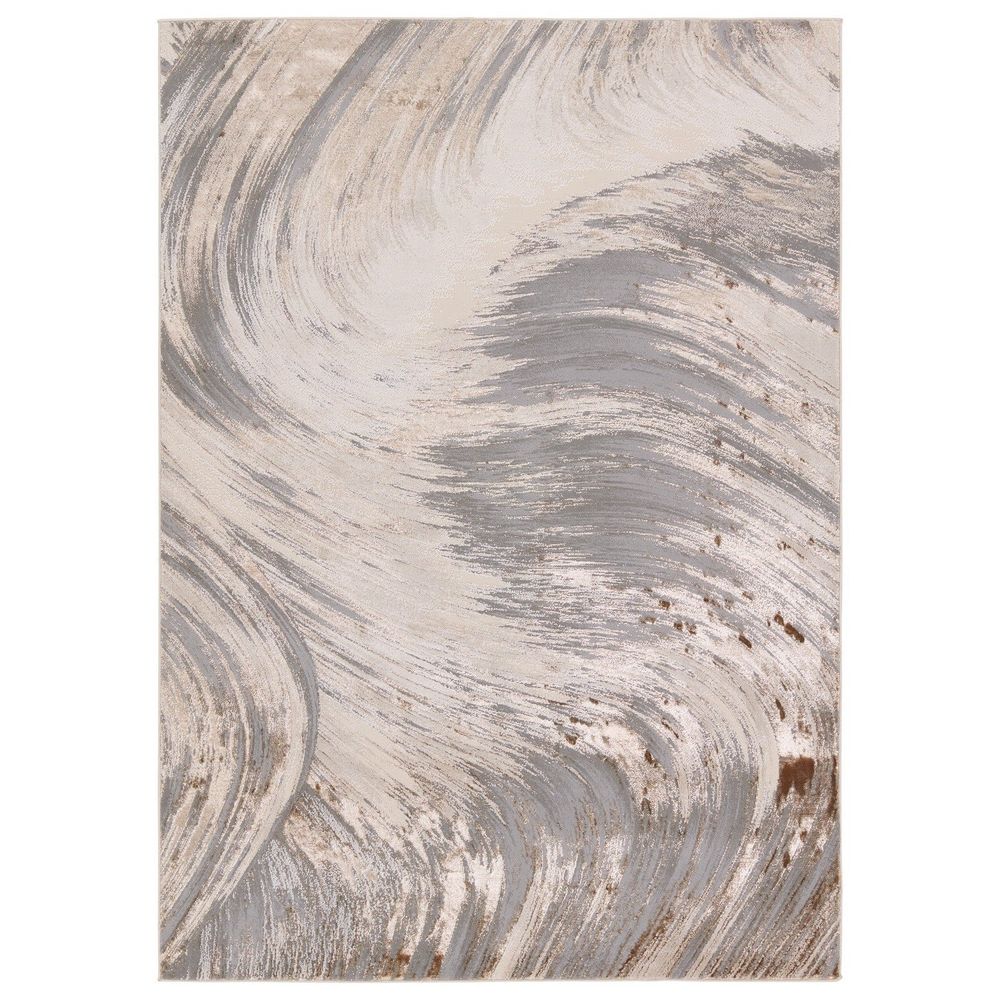 Runners Stellan Abstract Gray/ Brown Runner Rug (3'3"X12')
