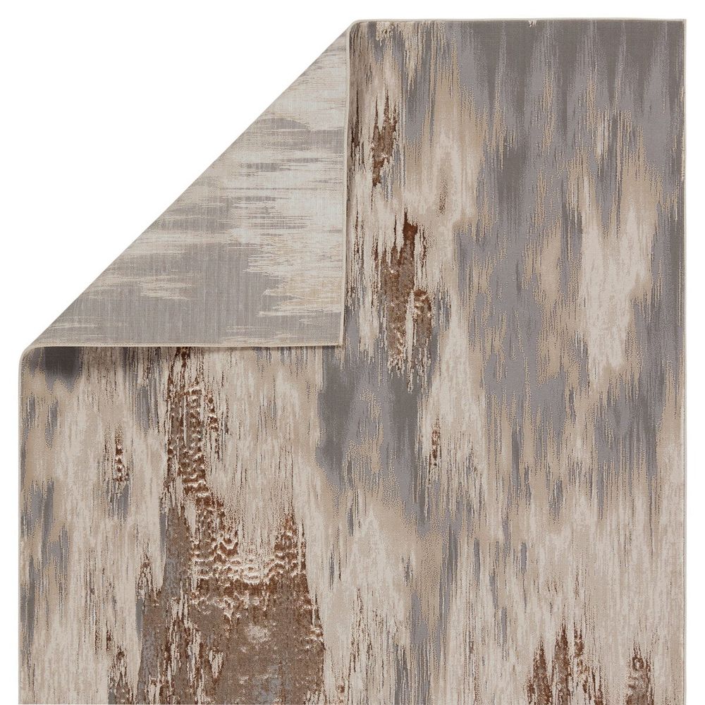 Runners Achilles Abstract Taupe/ Gray Runner Rug (2'2"X8')