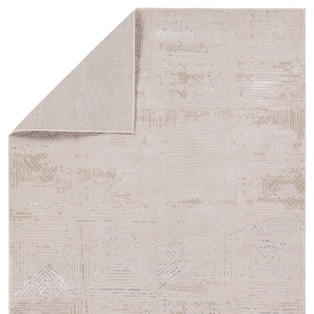 Runners Bane Geometric Light Gray/Silver Runner Rug (2'2"X8')