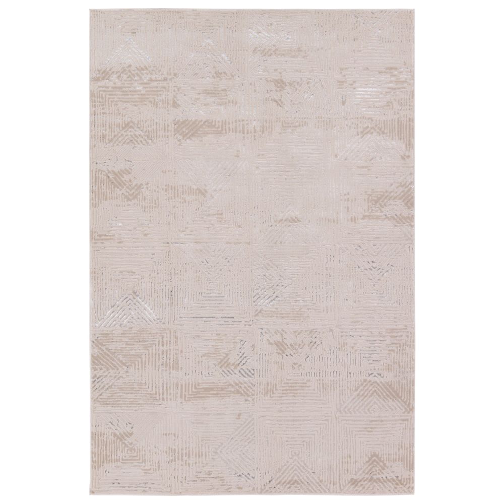 Runners Bane Geometric Light Gray/Silver Runner Rug (3'3"X12')
