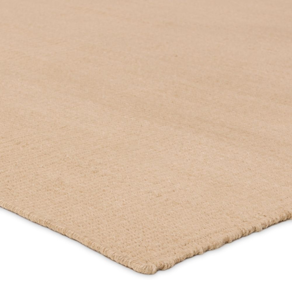 Syndicate Handmade Solid Tan Runner Rug (3'X8')