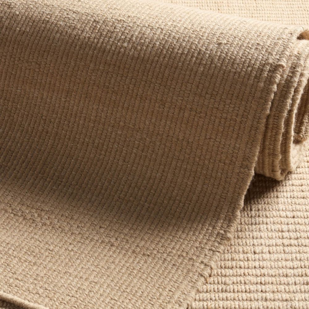 Syndicate Handmade Solid Tan Runner Rug (3'X8')