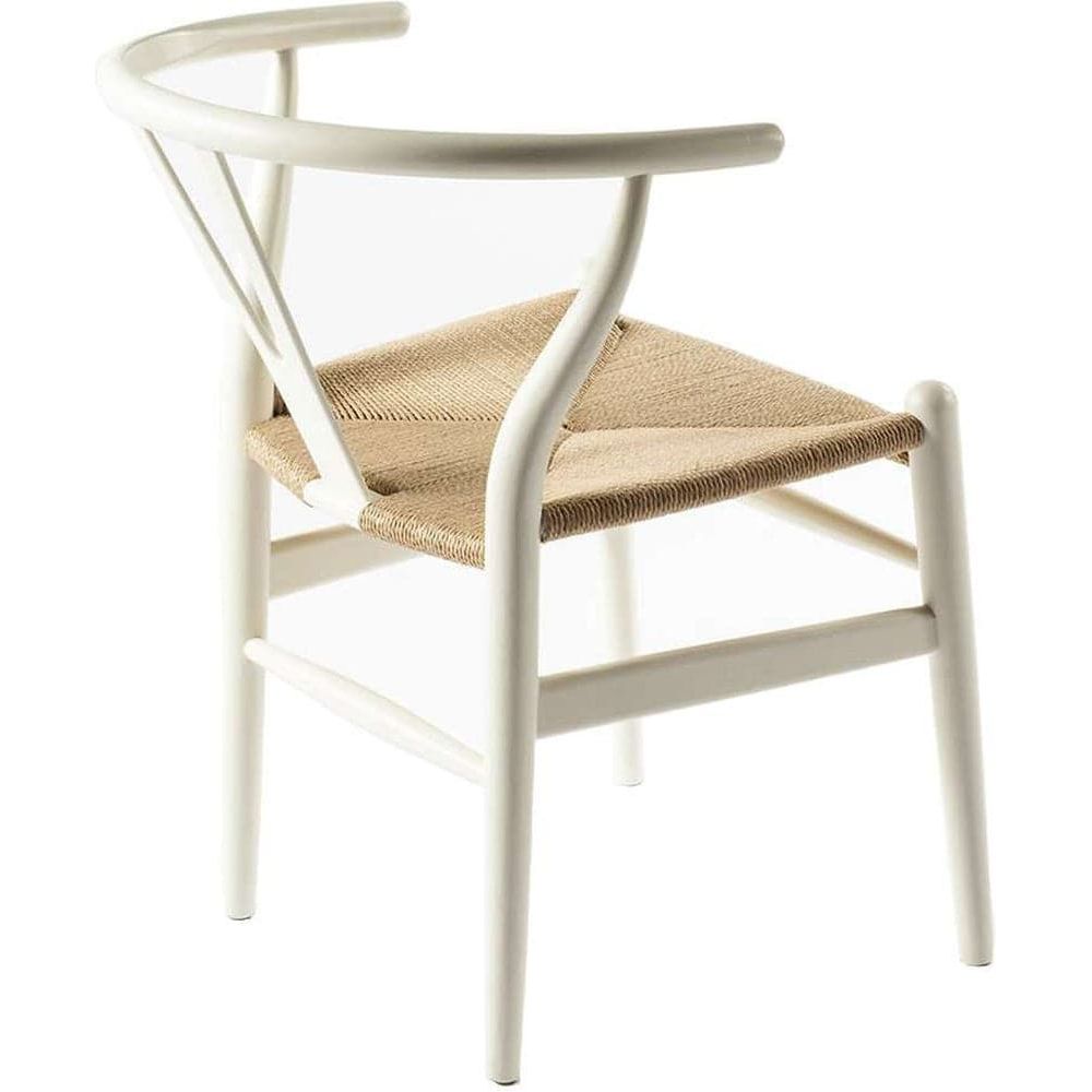 Wishbone Y Chair - White-France & Son-DC541WHITE-Dining Chairs-2-France and Son