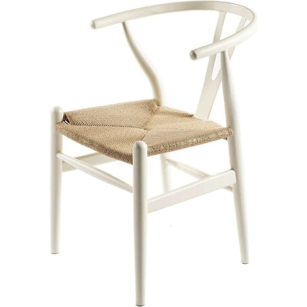 Wishbone Y Chair - White-France & Son-DC541WHITE-Dining Chairs-1-France and Son