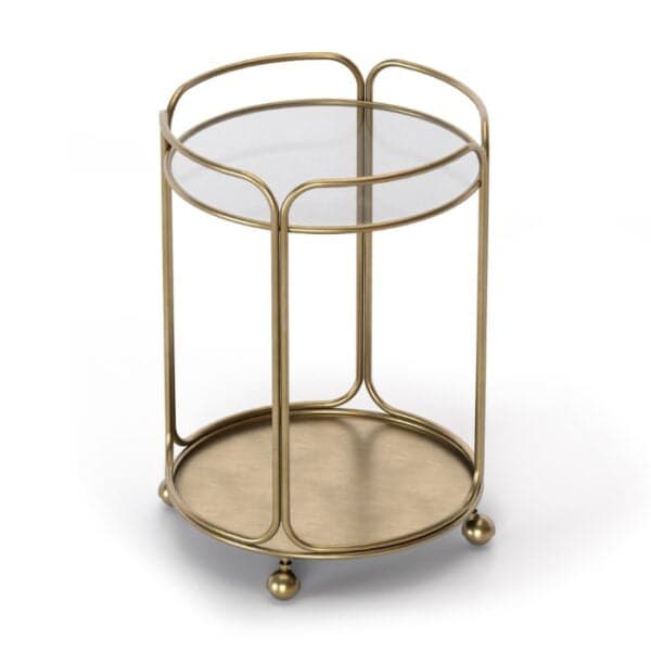 Radius Bar Cart-Union Home Furniture-UNION-DIN00237-Bar DecorRound-Brass-3-France and Son