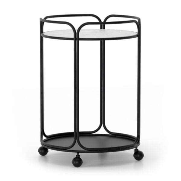 Radius Bar Cart-Union Home Furniture-UNION-DIN00238-Bar DecorRound-Black-5-France and Son