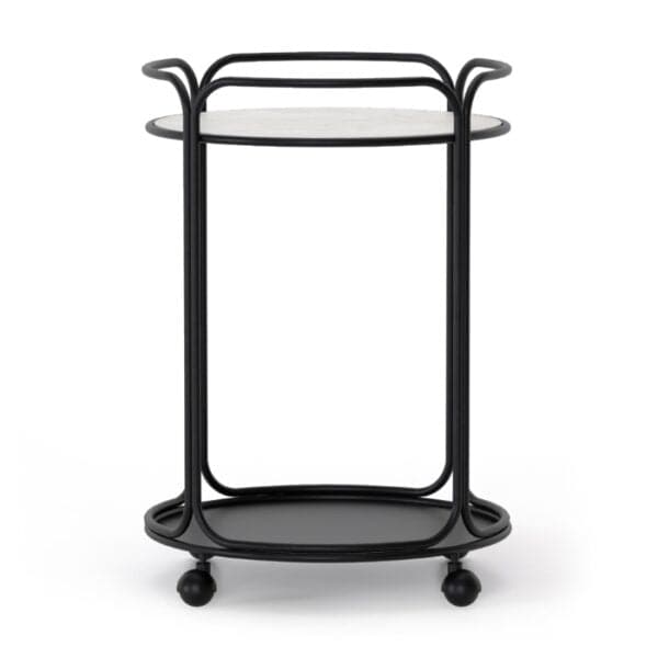 Radius Bar Cart-Union Home Furniture-UNION-DIN00237-Bar DecorRound-Brass-7-France and Son