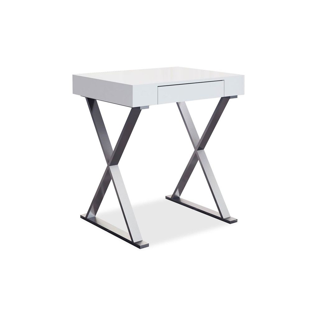Elm Desk Small-Whiteline Modern Living-WHITELINE-DK1205S-WHT-Desks-2-France and Son