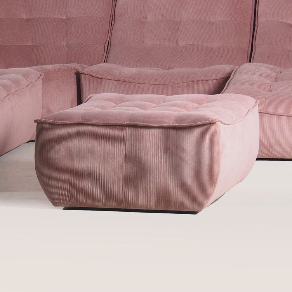Morales Modular Sectional-France & Son-F218174PINK-SectionalsBlush-Ottoman-10-France and Son