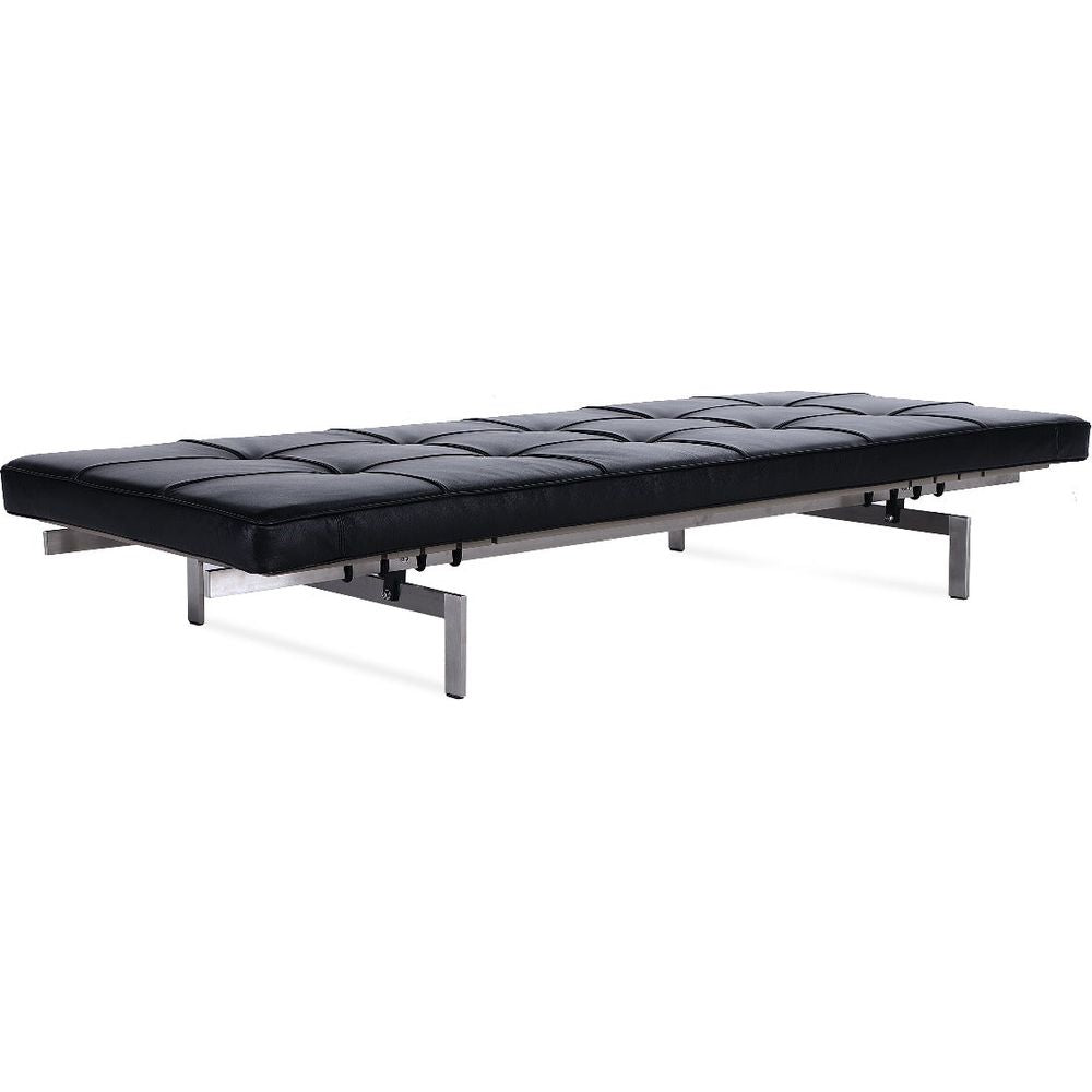 Poul Leather Daybed-France & Son-FB6639BLK-Daybeds-2-France and Son